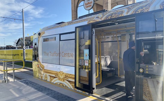 Metrolink at The Trafford Centre stop