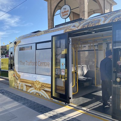 Metrolink at The Trafford Centre stop