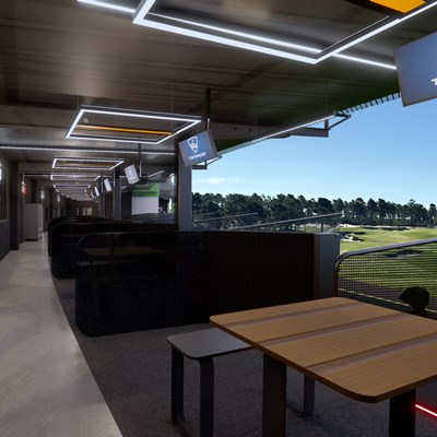 CGI image of the proposed new bays at Trafford Golf Centre