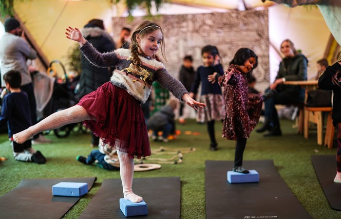 Kids yoga at Trafford Palazzo