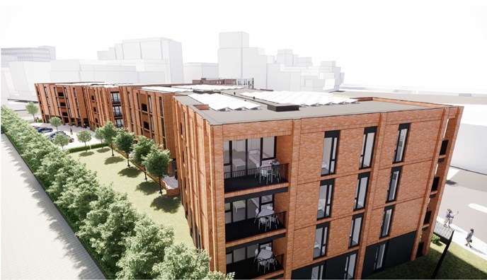 Trafford Waters affordable homes artists impression